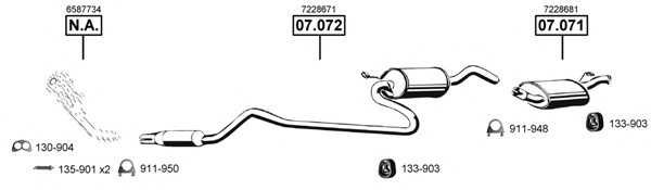 ASMET FO071650 Exhaust System